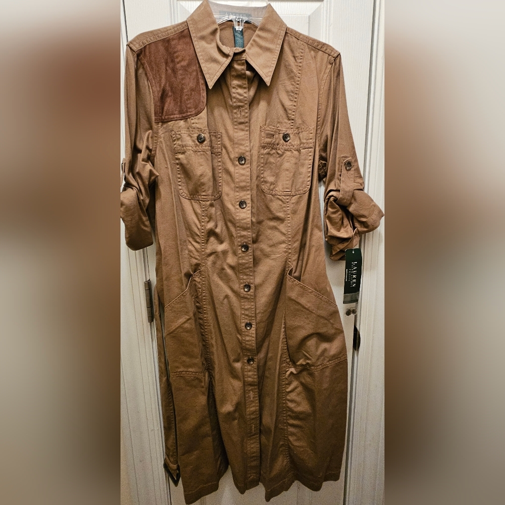 Ralph Lauren button belted shirt dress